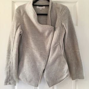 BB Dakota Asymmetric fleece blazer